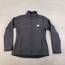 North Face Apex Bionic Jacket Women Medium Black Softshell Full Zip Fleece Lined