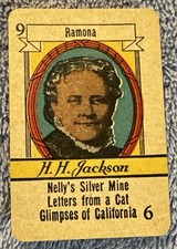 Vtg 1935 AUTHORS by RUSSELL CARD GAME Replacement Card 9 H H Jackson