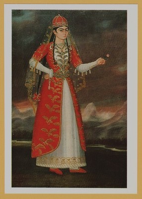1984 Nino Eristavi, a noble Georgian woman Folk Costume ART Russian OLD Postcard