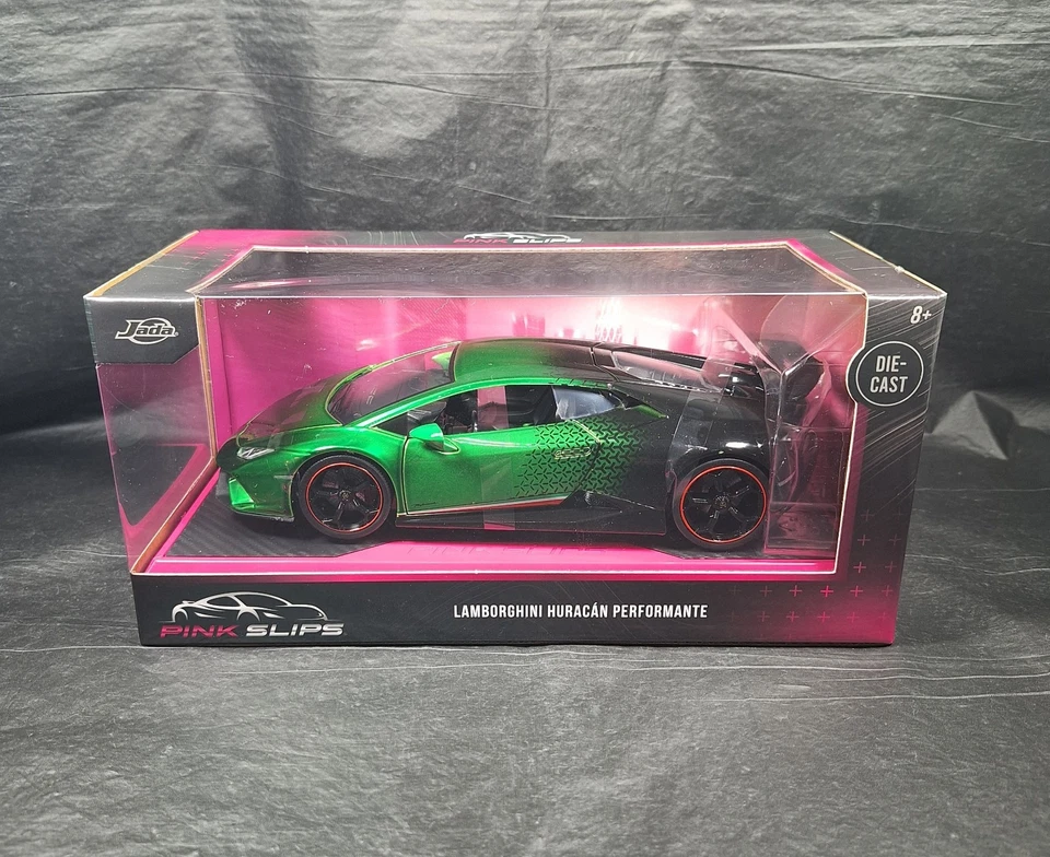 2025 Jada 1/24 розовый скольжения зеленый LAMBORGHINI HURACAN PERFOMANTE Бесплатная доставка  - Изображение 3 из 4