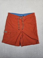 Polo Ralph Lauren Swim Trunks Mens Large Orange Colorful Shorts Beach Lined