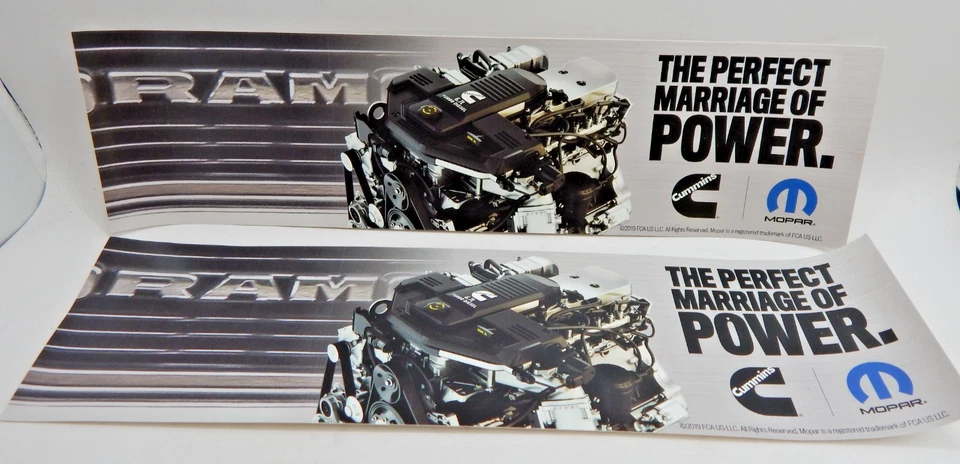 11" MOPAR Cummins RAM Calcomanías Pegatinas Tamaño Contingencia Pegatina PAR Lote de 2 Foto 2 de 3