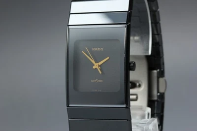 RADO Diastar 205.0295.3 24mm schwarzes Zifferblatt Quarz Herrenuhr Vintage... - Bild 1 von 4