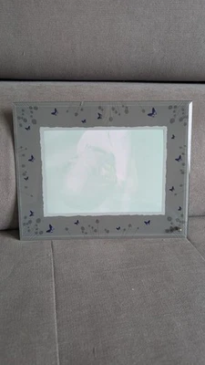 CADRE PHOTO EN VERRE Motif Papillon - Photo 1/3