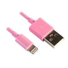 Apple iPhone 14 13 12 11 Charger USB A to Lightning Cable - 1M Pink