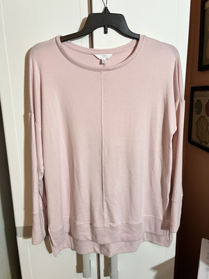 Time & Tru Soft Pink Pullover Size L (12-14)