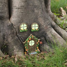 Leuchtendes Feent&uuml;r Set einfache Installation Feengarten Zubeh&ouml;r f&uuml;r Hof,