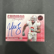 2009 Press Pass Malcolm Jenkins #GG-MJ Red /150 Ohio State Buckeyes Auto 🔥 N1