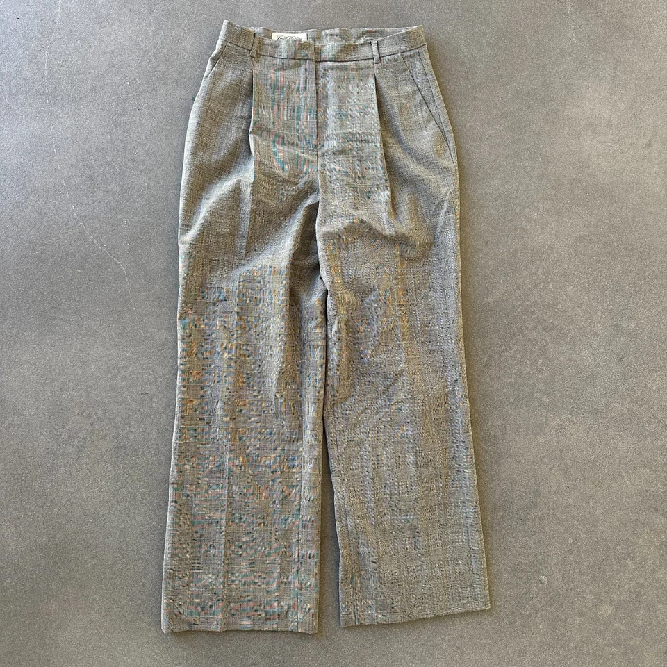 VTG Brooks Brothers Herringbone Plaid Wool Slacks Trousers Dress Pants Women's 6 - Image 2 of 4