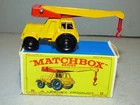 Matchbox Lesney 11 Taylor Jumbo Crane yellow,  red hook & weight box
