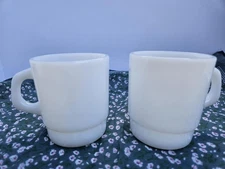 Vintage Termocrisa White Milk Glass Stackable Coffee Tea Cup Mug