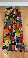 Vintage High rise Poppy Floral Maxi Skirt Bright Flowers Hippie Boho Mod 70  s