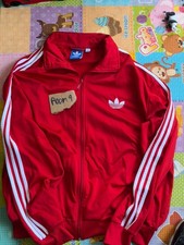 Adidas Originals Firebird Track Jacket Mens 2XL Red White 2011 Full Zip Trefoil