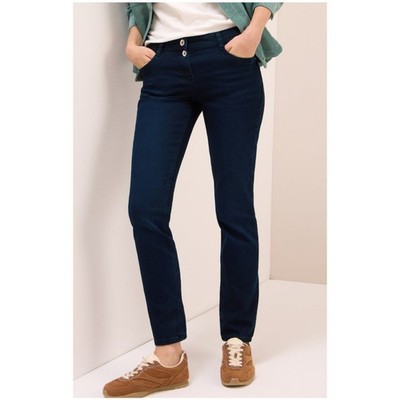Cecil Damen Jeans Casual Fit Style Scarlett Hose Mid Waist Slim Legs 5-Pocket