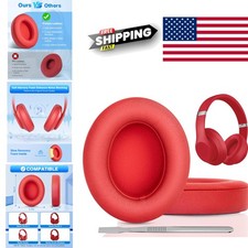 Replacement Earpads for Beats Studio Headphones Memory Foam Noise Isolation Red