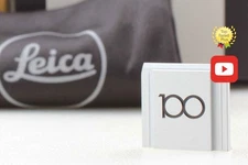 [Unused] Leica Hot Shoe Cover 100 YEARS OF LEICA for M w/Box Chrome From JAPAN