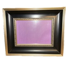 Black Gold Picture Frame Free Standing Hang Fits 5 X 7 Picture Outside 8 X 10
