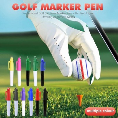 Marker Pen Golf Ball Liner 11 Colors 90x12mm Drawing Alignment Marks Plastic