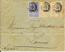 Lettre  1896  avec timbre expositio Bxl nr. 71 - 73   ( VC70 ) valeur : 70,00 €