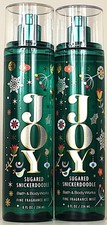 QTY 2 - Bath  Body Works JOY - SUGARED SNICKERDOODDLE Fine Body Mist Spray 8Oz
