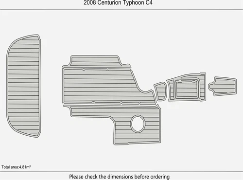 DuraEVA Seadek EVA Foam Boat flooring 2008 Centurion Typhoon C4