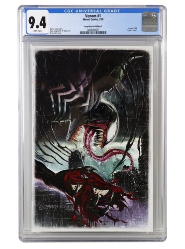 Venom #1 Virgin Variant CGC Graded 9.4 Greg Horn Exclusive Marvel Spider-Man
