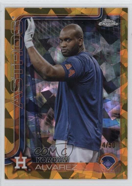 2025 Topps Chrome Sapphire Edition Image Variation Gold 14/50 Yordan Alvarez