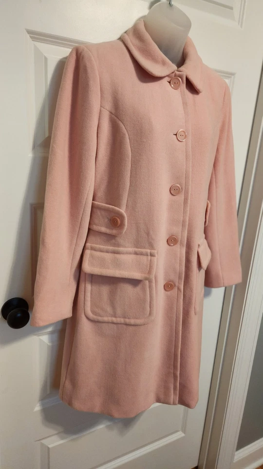 Chaqueta Chaquetón Moda International Victoria's Secret Rosa Mezcla Lana Para Mujer Talla 6 Foto 4 de 4