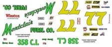  77 Harry Gant Montclair Furn. Co. 1/64th - HO Scale Slot Car Decals