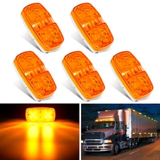 Nilight Double Bullseye Marker Light 5PCS Amber 10LED Rectangular Light