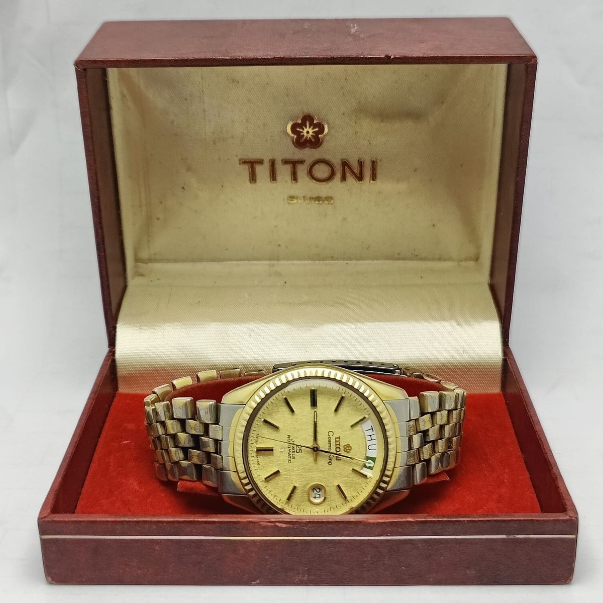 Titoni Cosmo King Automatic 737-360 President Day/Date Vintage