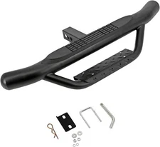 Black 2" Hitch Step Receiver Bumper Step Pets Step Class III Heavy Duty