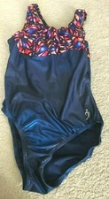 Girls Large 10/12 dance gymnastic skating leotard Costume sparkly blue