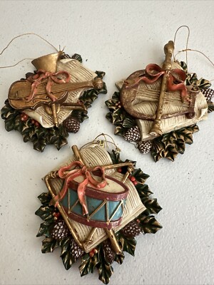 House of Lloyd Christmas Around the World Musical Instruments Ornaments Set of 3