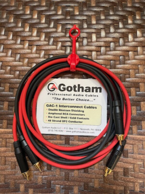Gotham GAC-1 RCA Interconnect Cable Assembly- 6 Foot Pair