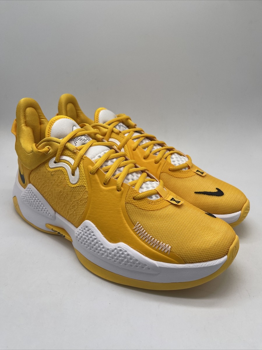 Nike PG 5 TB Yellow White Basketball Shoes DM5045-702 Men's