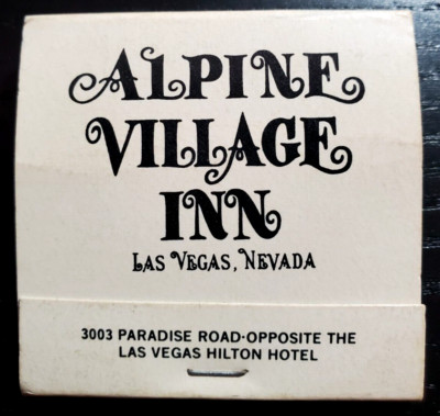 Alpine Village Las Vegas Full Unstruck 30 Strike Matchbook