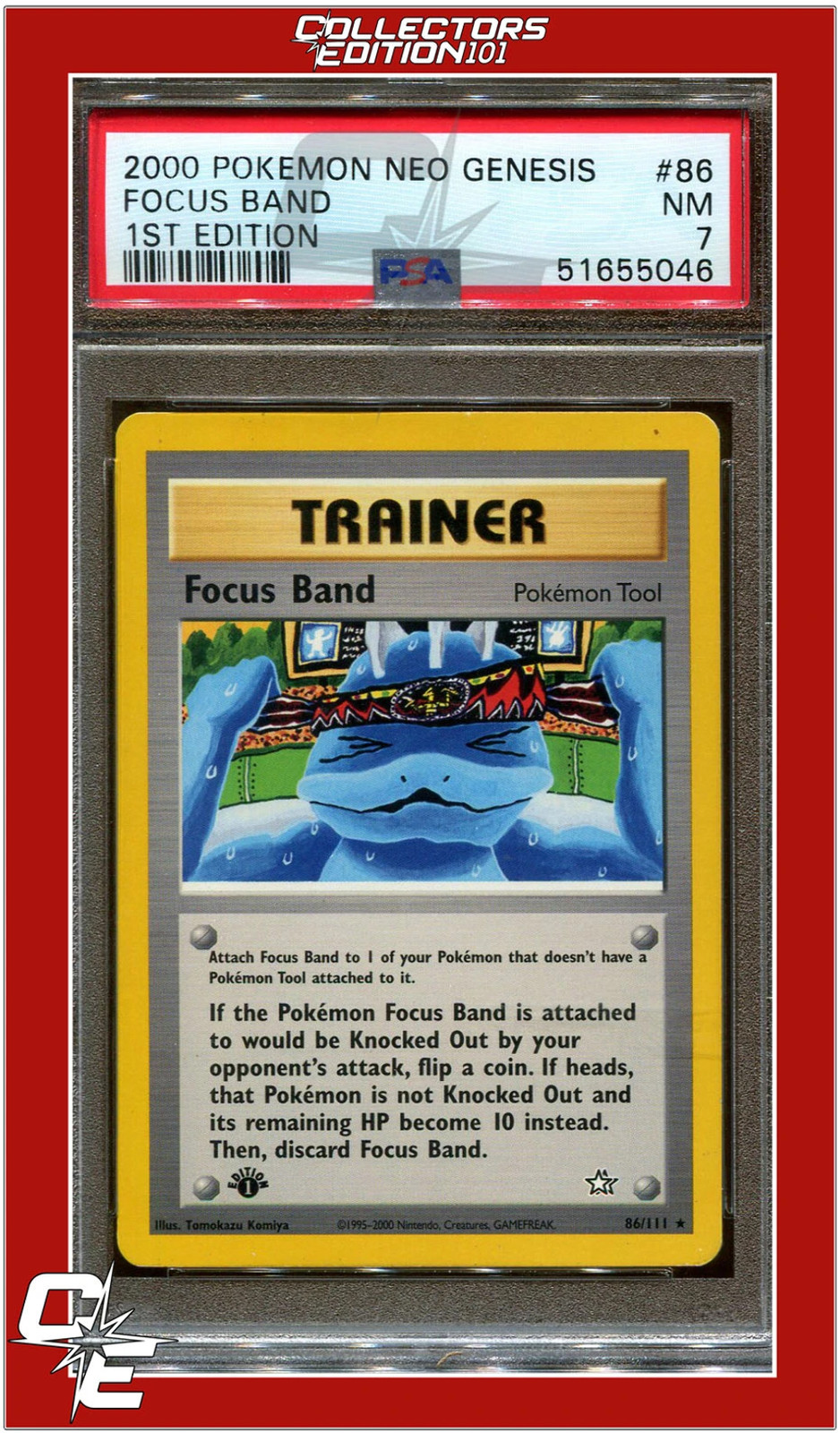 Neo Genesis 86 Focus Band 1st Edition PSA 7