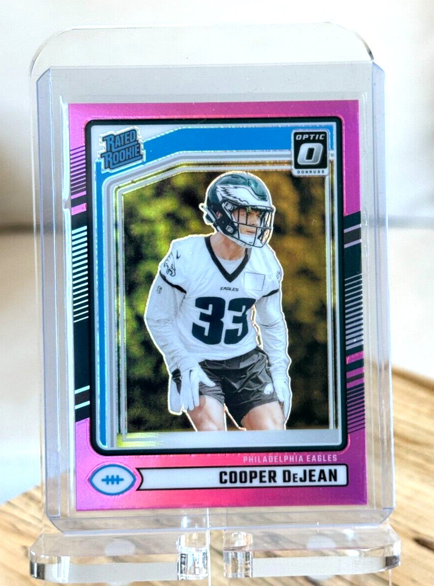 2024 Panini Donruss Cooper DeJean #305 Optic Preview Pink Prizm Eagles (RC)