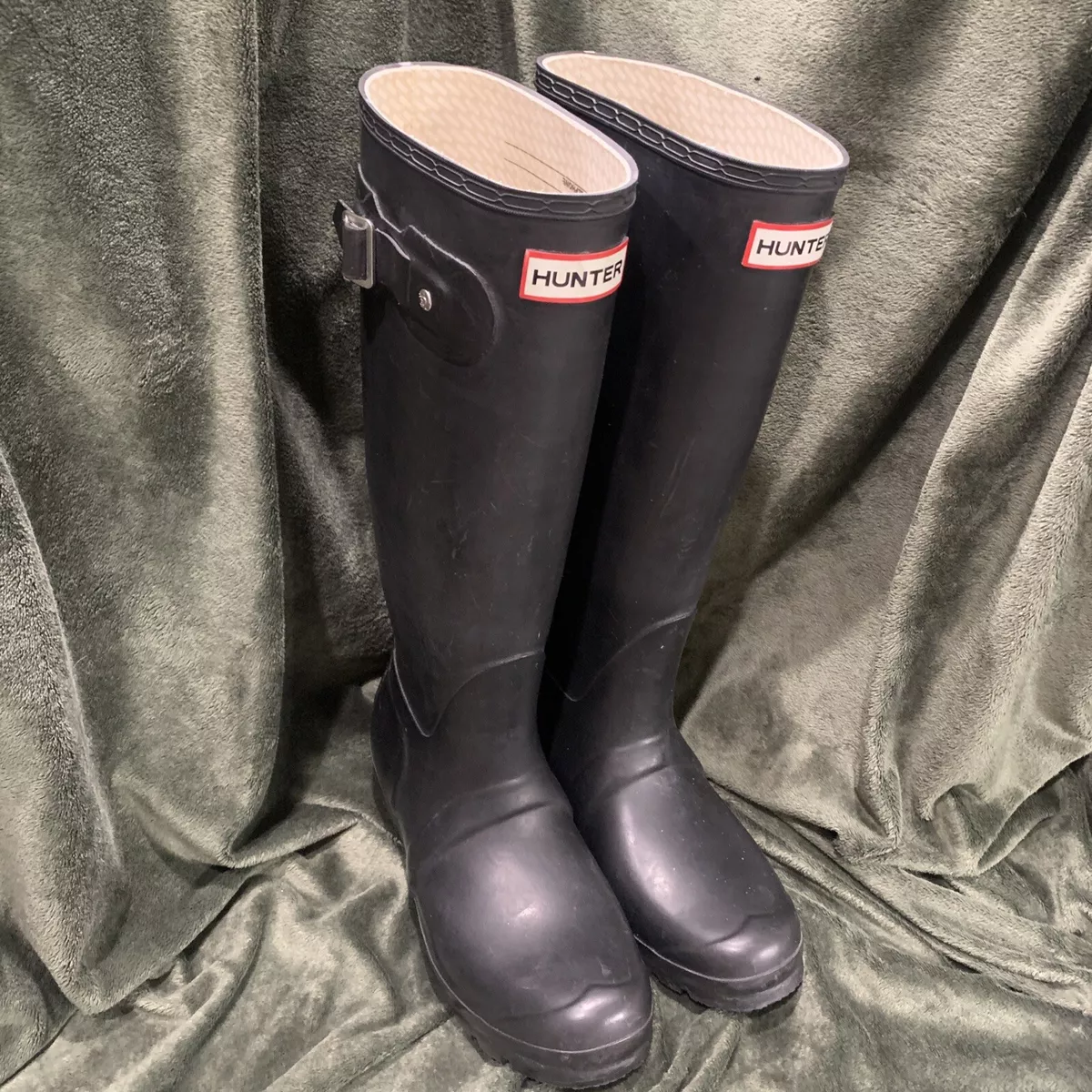 Women s Hunter Classic Original Tall Rain Boots Matte Black Size 5