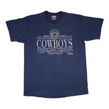Vintage 90s Dallas Cowboys T Shirt Football Blue Single Stitch XL Made In USA