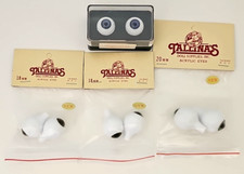 4 Pair Doll Eyes Glastic Blue 16mm Tallina's Acrylic Brown 18mm Green 20mm