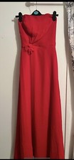 Red Chiffon Bridesmaid, Prom, Evening Gown. Size 6-8.