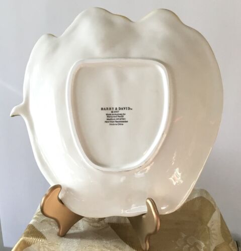 Harry and David Hand Painted Yellow Ceramic Snack Plate 8" - Picture 2 of 4