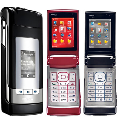\"未使用\"ノキアNOKIA　フリップ薄型音楽携帯『N76』純正バッテリー付 Nokia N76 Flip Style 2G/3G WCDMA Original Cellphone