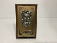 PLACA PLÁSTICA DE COLECCIÓN PELTRE 3D CABEZA DE CRISTO CORONA DE ESPINAS PROTEGGI QUESTA CASA PROTEG