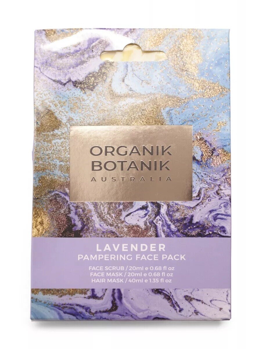 Organik Botanik Australian Lavender Pamper Pack Hair Mask Face Mask