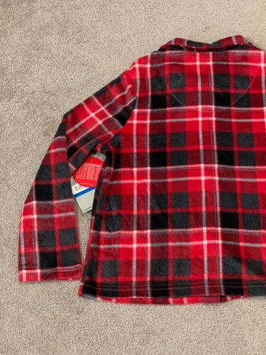 KAREN NEUBURGER KIDS XL Fleece Buffalo Plaid Pajama Top Winter Top Soft Warm New - Picture 5 of 17