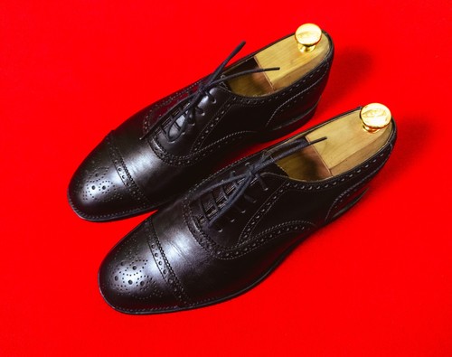 LOAKE Last Men Black Leather Oxford Brogues US 8.5 / EU 42 / UK 7.5 Dress Shoes - Picture 5 of 15