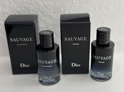 2 Dior Sauvage travel Mini set - 1 Sauvage EDP + 1 Parfum - 10 Ml Each